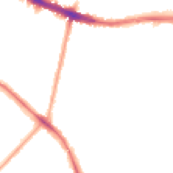 Night-time road noise heatmap for N11 2BU