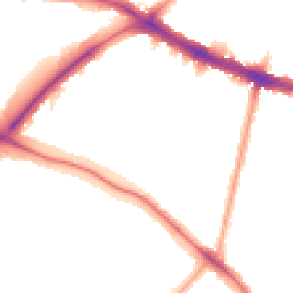 Night-time road noise heatmap for N11 2LL
