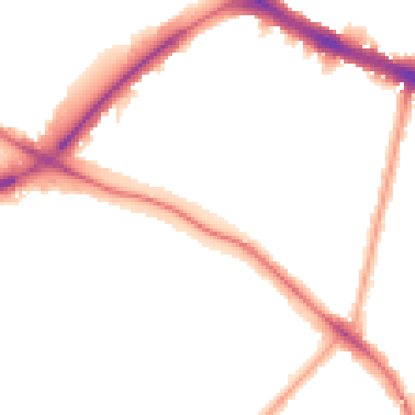 Night-time road noise heatmap for N11 2LT