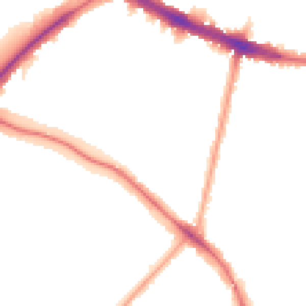 Night-time road noise heatmap for N11 2TT