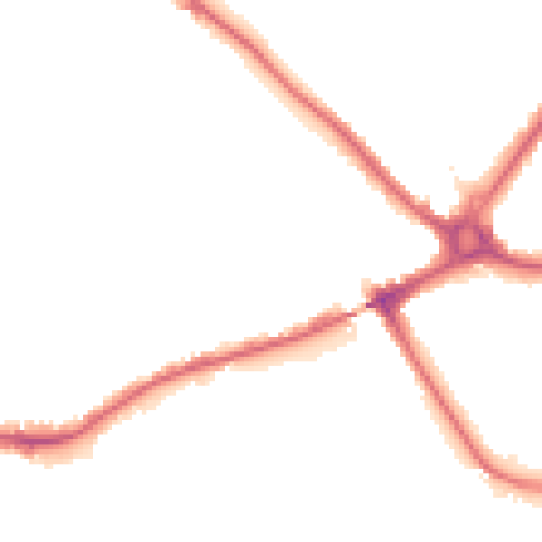 Night-time road noise heatmap for N11 3AA