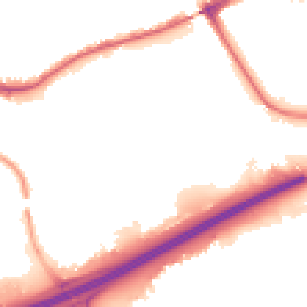 Night-time road noise heatmap for N11 3FD