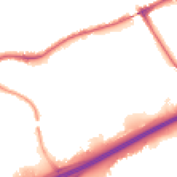 Night-time road noise heatmap for N11 3FH