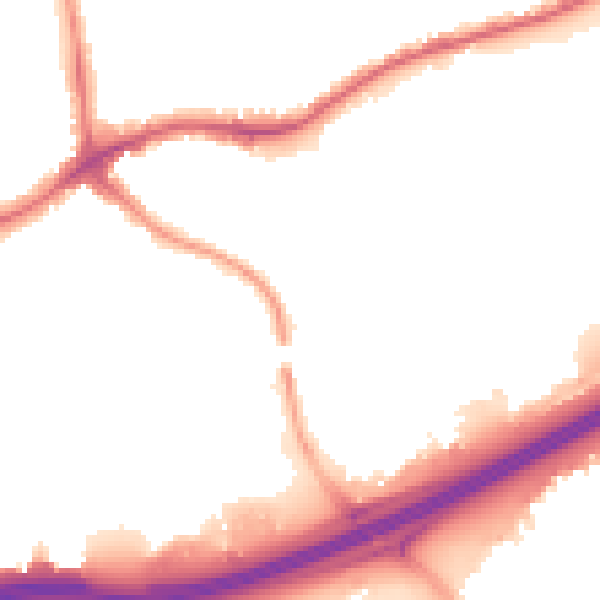 Night-time road noise heatmap for N11 3HQ
