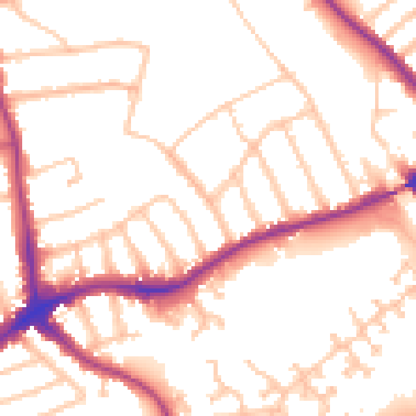Daytime road noise heatmap for N11 3HU