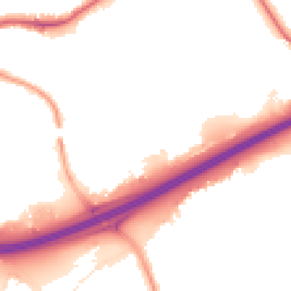Night-time road noise heatmap for N11 3NP