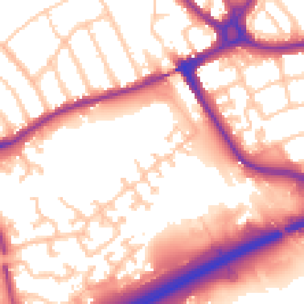 Daytime road noise heatmap for N11 3PS