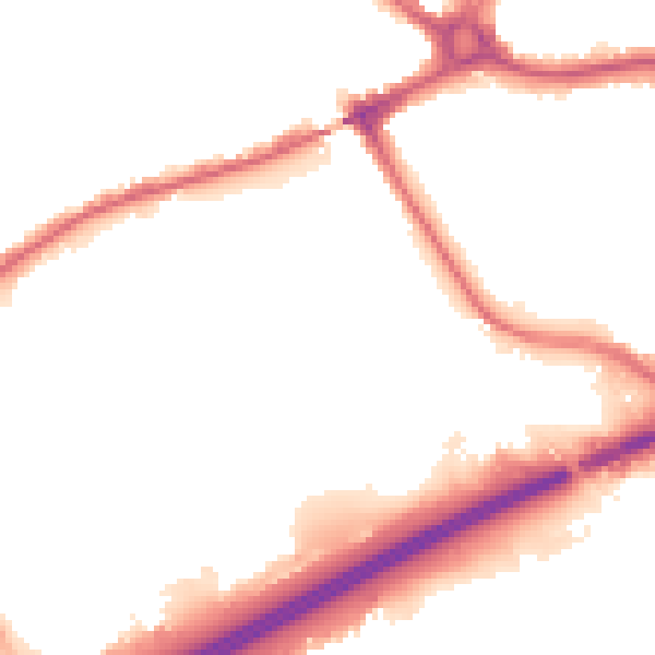 Night-time road noise heatmap for N11 3PY