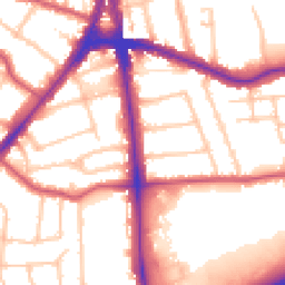 Daytime road noise heatmap for N12 0AB