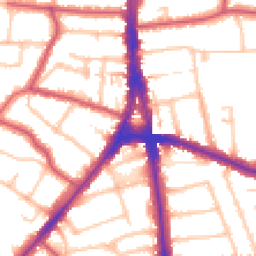 Daytime road noise heatmap for N12 0DD