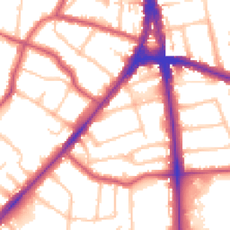 Daytime road noise heatmap for N12 0DG