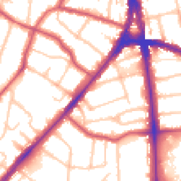 Daytime road noise heatmap for N12 0DJ