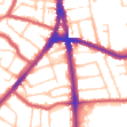 Daytime road noise heatmap for N12 0DT