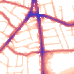 Daytime road noise heatmap for N12 0DU