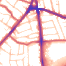 Daytime road noise heatmap for N12 0EB