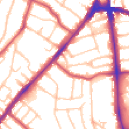 Daytime road noise heatmap for N12 0ED