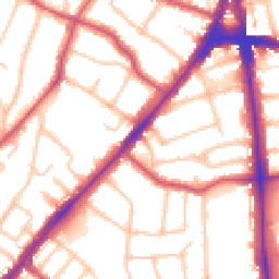 Daytime road noise heatmap for N12 0EF