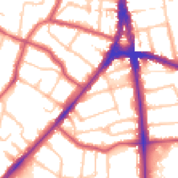 Daytime road noise heatmap for N12 0ES