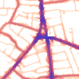 Daytime road noise heatmap for N12 0EW