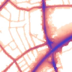 Daytime road noise heatmap for N12 0JQ