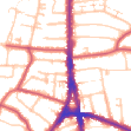 Daytime road noise heatmap for N12 8AF
