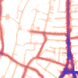 Daytime road noise heatmap for N12 8BF