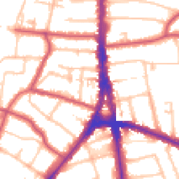 Daytime road noise heatmap for N12 8DD