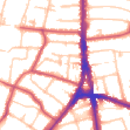 Daytime road noise heatmap for N12 8DF