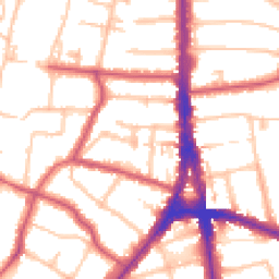 Daytime road noise heatmap for N12 8DN