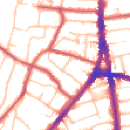 Daytime road noise heatmap for N12 8DZ