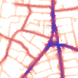 Daytime road noise heatmap for N12 8EB