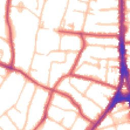 Daytime road noise heatmap for N12 8EP