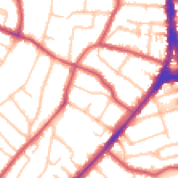 Daytime road noise heatmap for N12 8EY