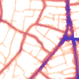 Daytime road noise heatmap for N12 8HG