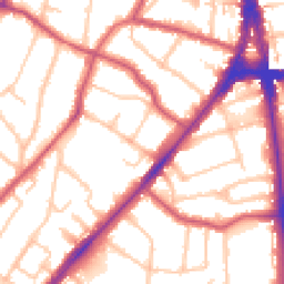 Daytime road noise heatmap for N12 8PA