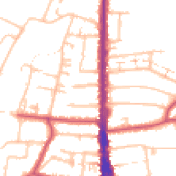Daytime road noise heatmap for N12 8QE