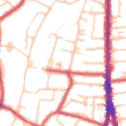 Daytime road noise heatmap for N12 8SG