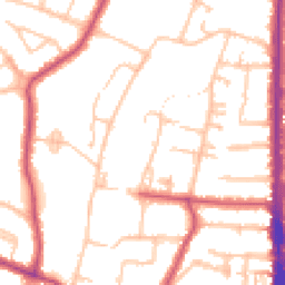 Daytime road noise heatmap for N12 8SQ
