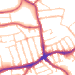 Daytime road noise heatmap for N12 9AT