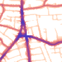 Daytime road noise heatmap for N12 9ER