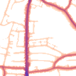 Daytime road noise heatmap for N12 9JP