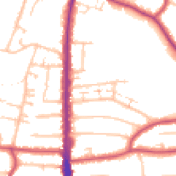 Daytime road noise heatmap for N12 9JS