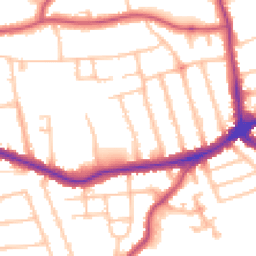 Daytime road noise heatmap for N12 9ND