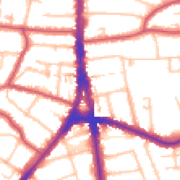 Daytime road noise heatmap for N12 9QD