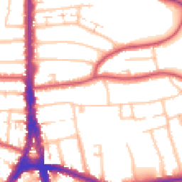 Daytime road noise heatmap for N12 9TX