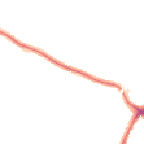 Night-time road noise heatmap for N13 4AD