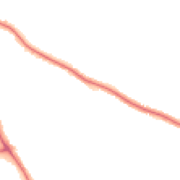 Night-time road noise heatmap for N13 4BB