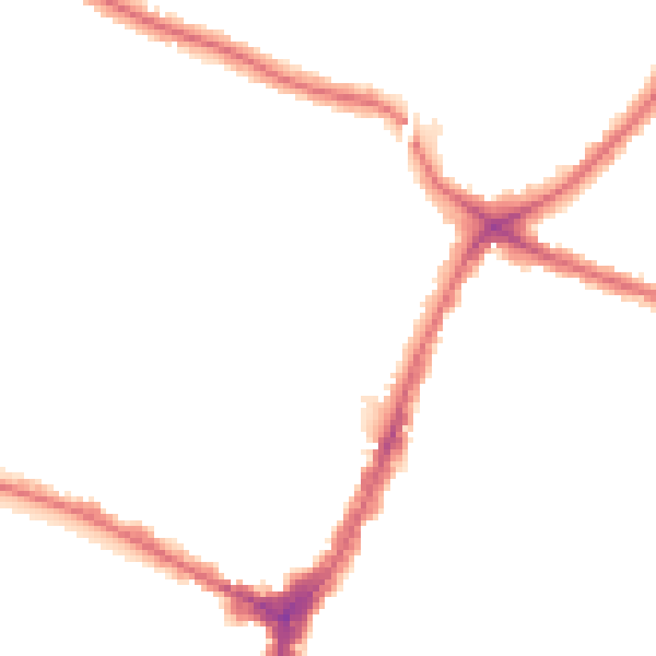 Night-time road noise heatmap for N13 4BL