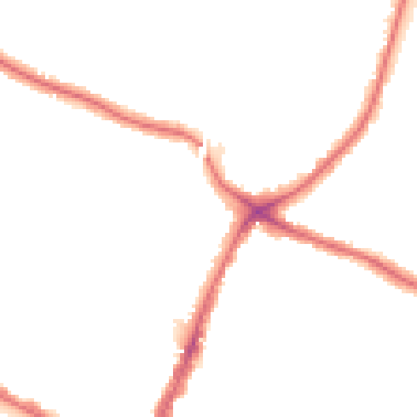 Night-time road noise heatmap for N13 4BX
