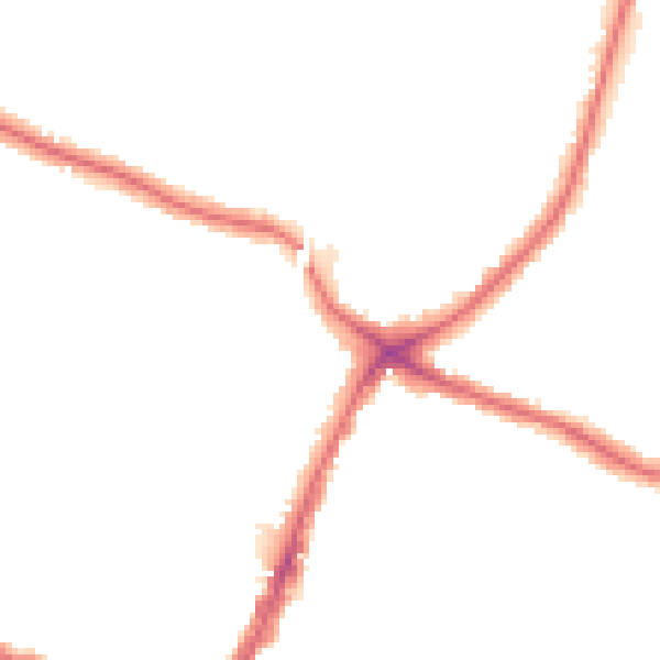 Night-time road noise heatmap for N13 4DA